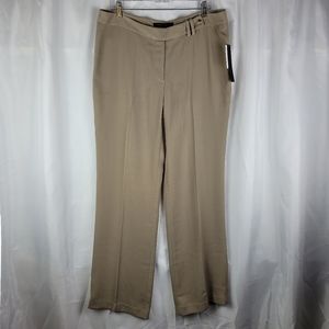 NEW Perry Ellis Womens Wide Leg Tan Career Wear Trouser Pants Size 12